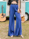 Plus Size Striped Wide-Leg Pants 