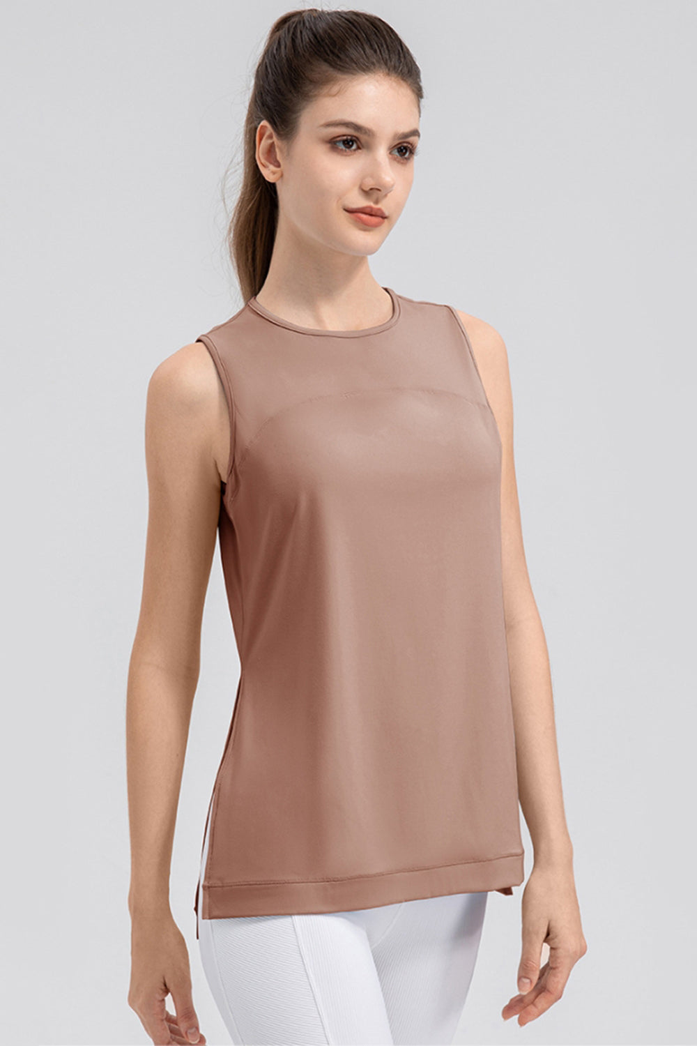 Slit Round Neck Tank 
