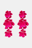 Flower Shape Zinc Alloy Dangle Earrings 