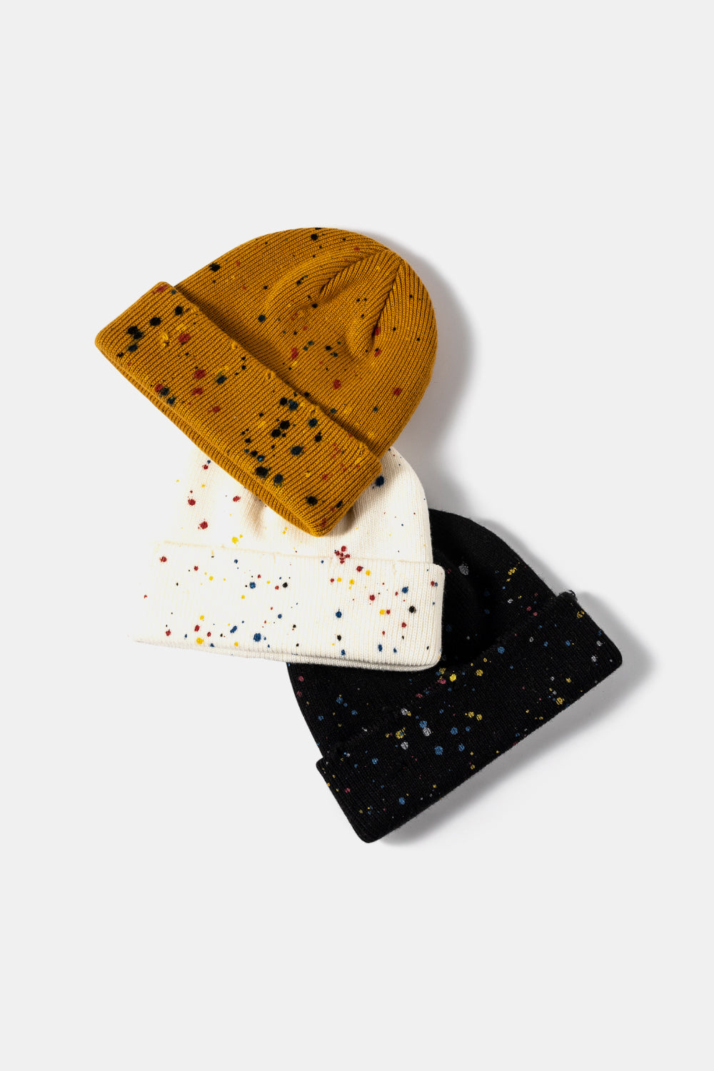 Confetti Rib-Knit Cuff Beanie 