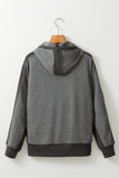 Waffle-Knit Pocketed Zip Up Hooded Jacket 