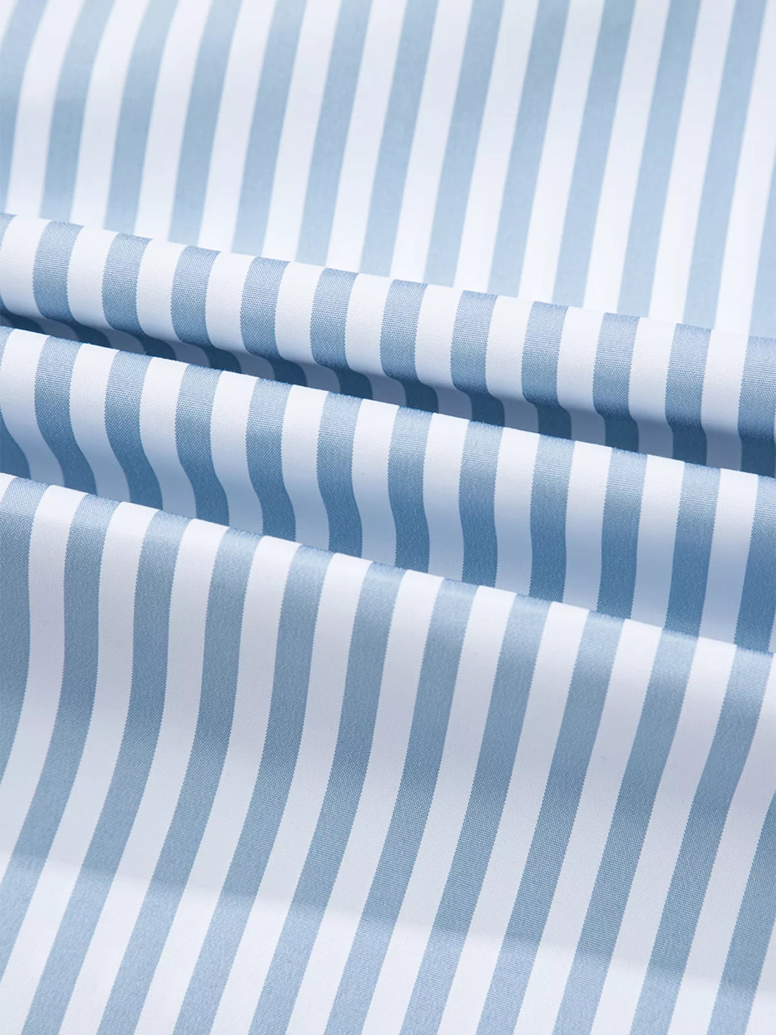 Stripe Shirred Detail Half Placket Collared Long Sleeve Shirt 