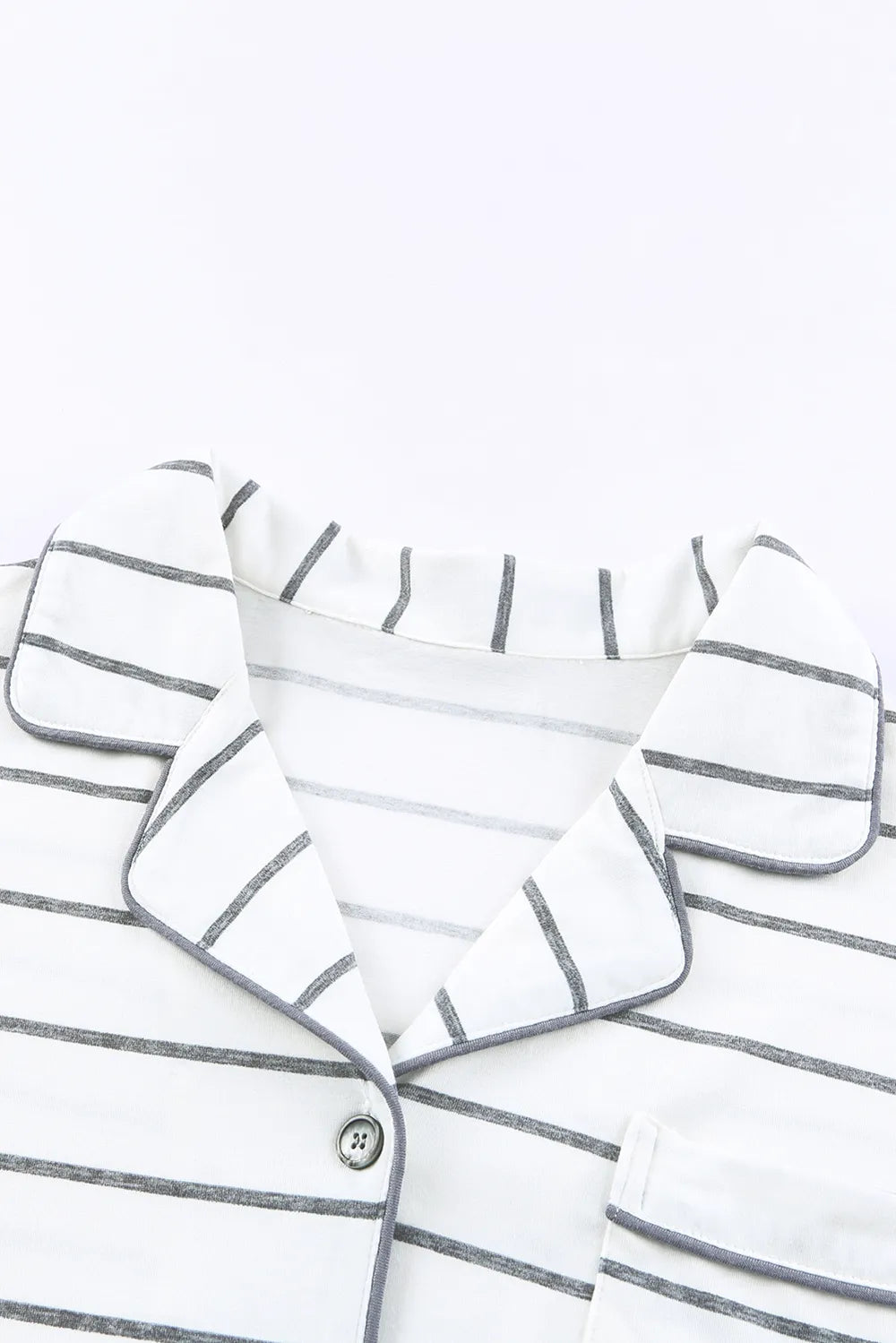 Striped V-Neck Long Sleeve Top and Pants Lounge Set Lingerie & Nightwear