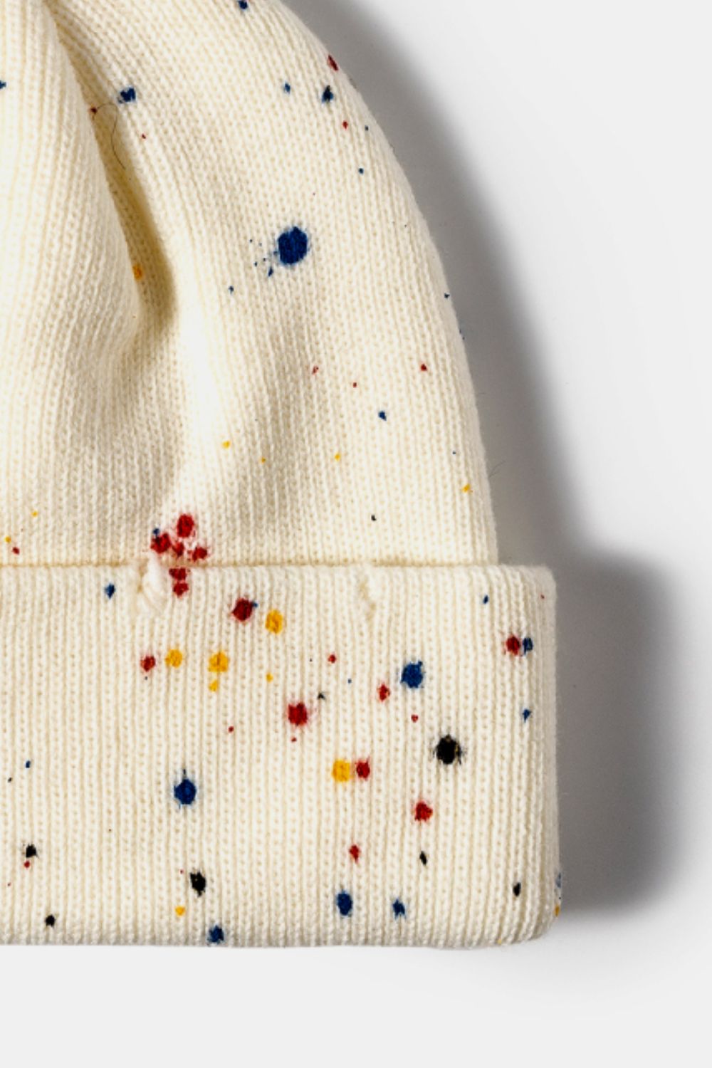 Confetti Rib-Knit Cuff Beanie 