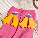 Cartoon Ribbed Knit Crew Socks Lingerie & Nightwear