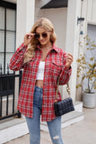 Mandy Plaid Button Up Long Sleeve Shirt 
