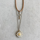 Sunflower Pendant Necklace Set 