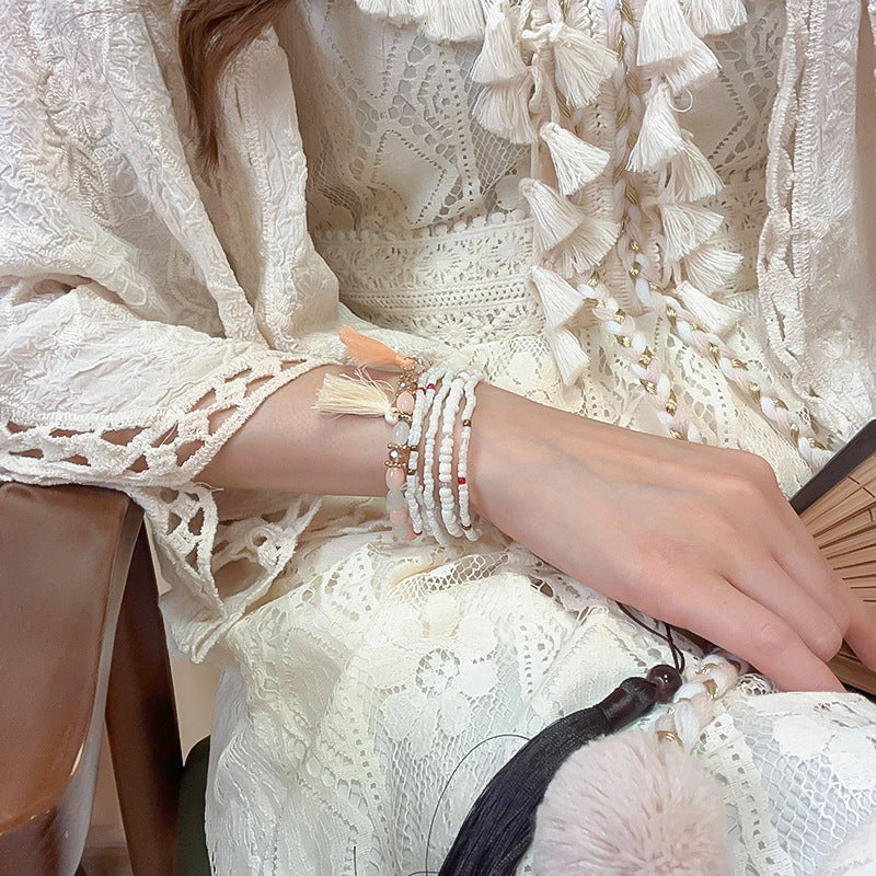Tassel Rice Bead Bracelet 