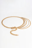 Rhinestone Decor Metal Chain Belt 