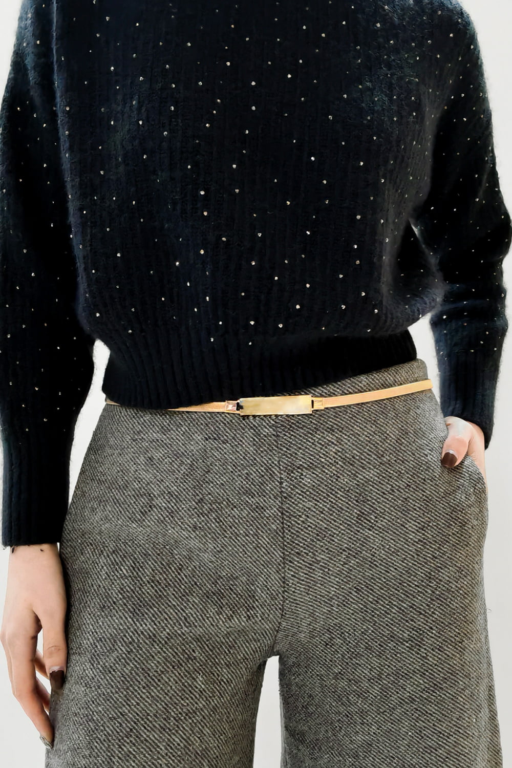 Elastic Iron Skinny Belt 