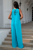 Double Take Full Size Tie Back Cutout Sleeveless Jumpsuit 
