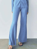 Texture Long Sleeve Top and Pants Lounge Set Lingerie & Nightwear