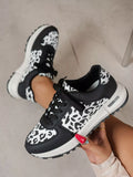 Round Toe Leopard Sneakers 