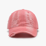 Distressed Adjustable Cotton Baseball Cap 