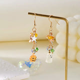 Halloween Asymmetrical Pumpkin Ghost Earrings 
