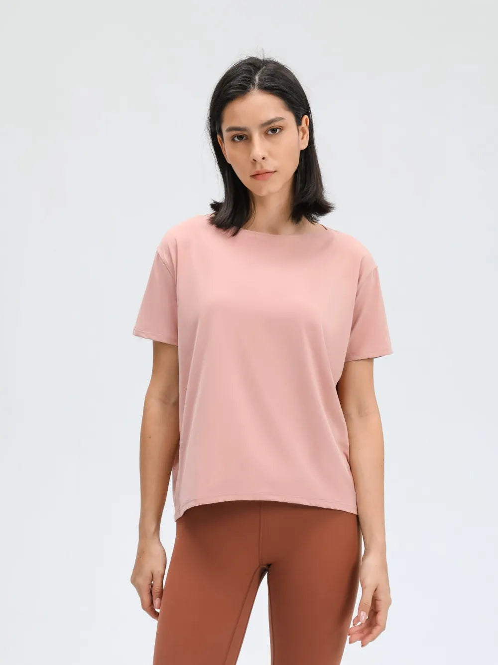 Millennia Round Neck Short Sleeve Active T-Shirt 