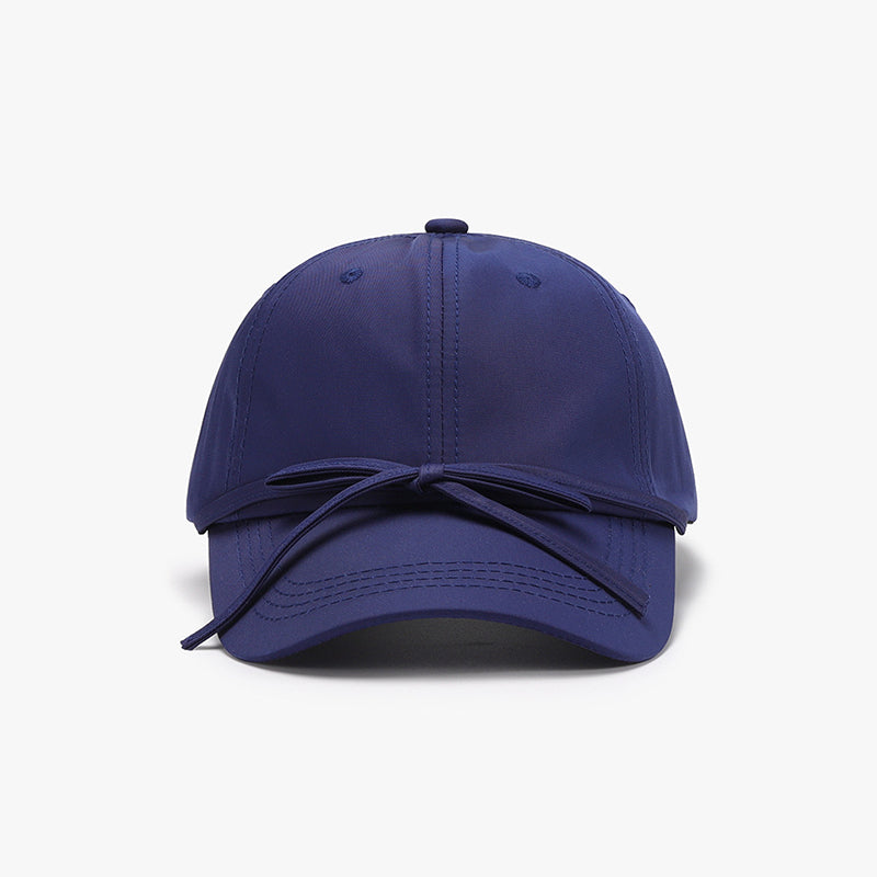 Tied Bow Cotton Baseball Cap 