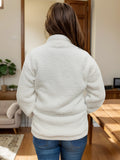 Full Size Turtleneck Zip Up Long Sleeve Sherpa Jacket 