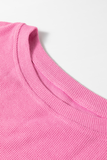 Exposed Seam Contrast Long Sleeve Sweatshirt 