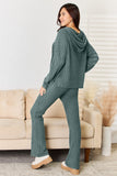 Basic Bae Full Size Ribbed Drawstring Hooded Top and Straight Pants Set 