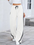 Side Striped Wide Leg Pants 