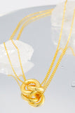 Linked Ring Pendant Chain Necklace 