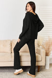 Basic Bae Full Size Ribbed Drawstring Hooded Top and Straight Pants Set 