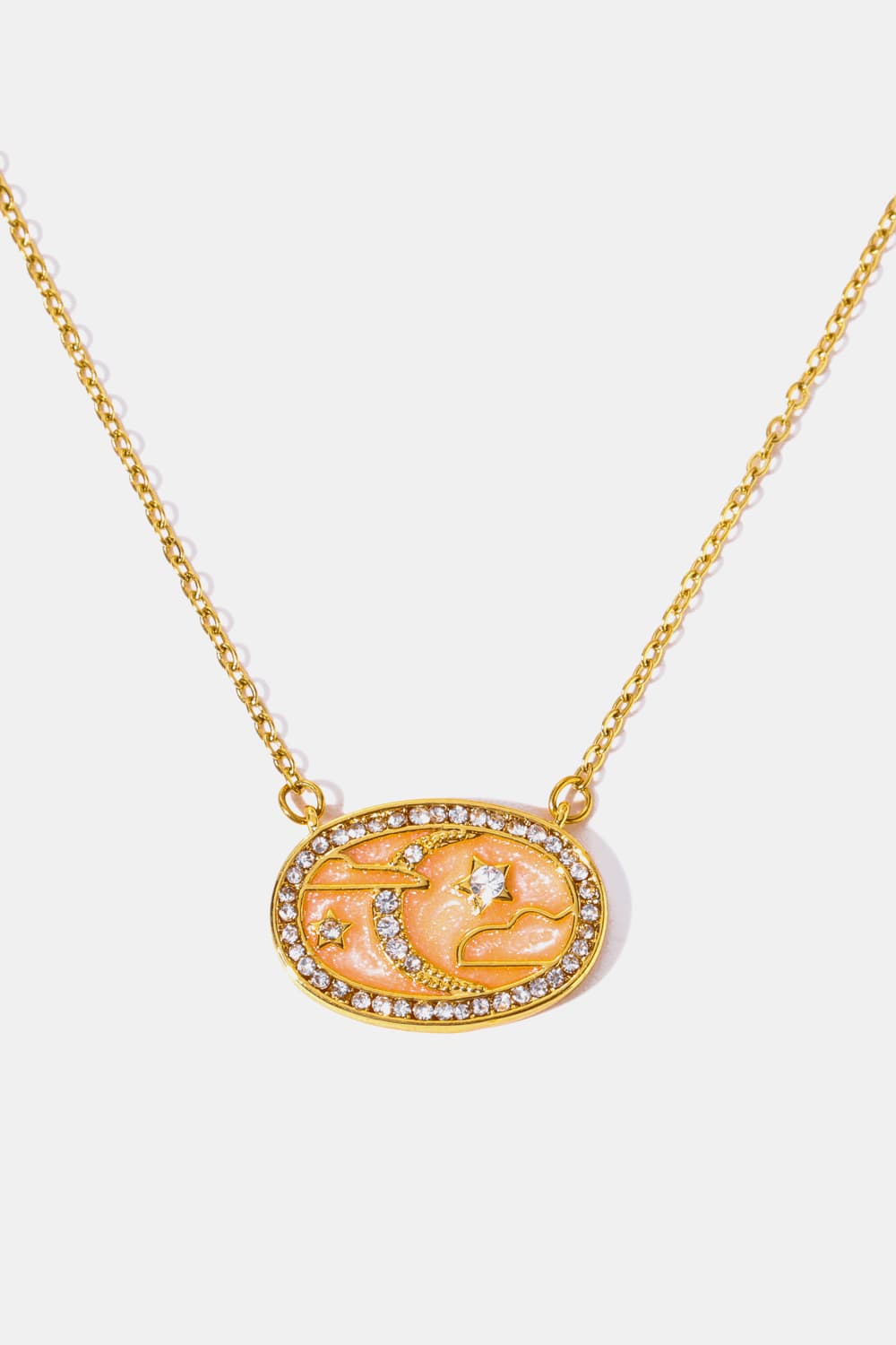 Stars in the Plate Pendant Copper Necklace 