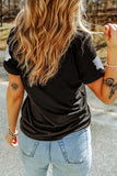 Glitter Ghost Round Neck Short Sleeve T-Shirt 