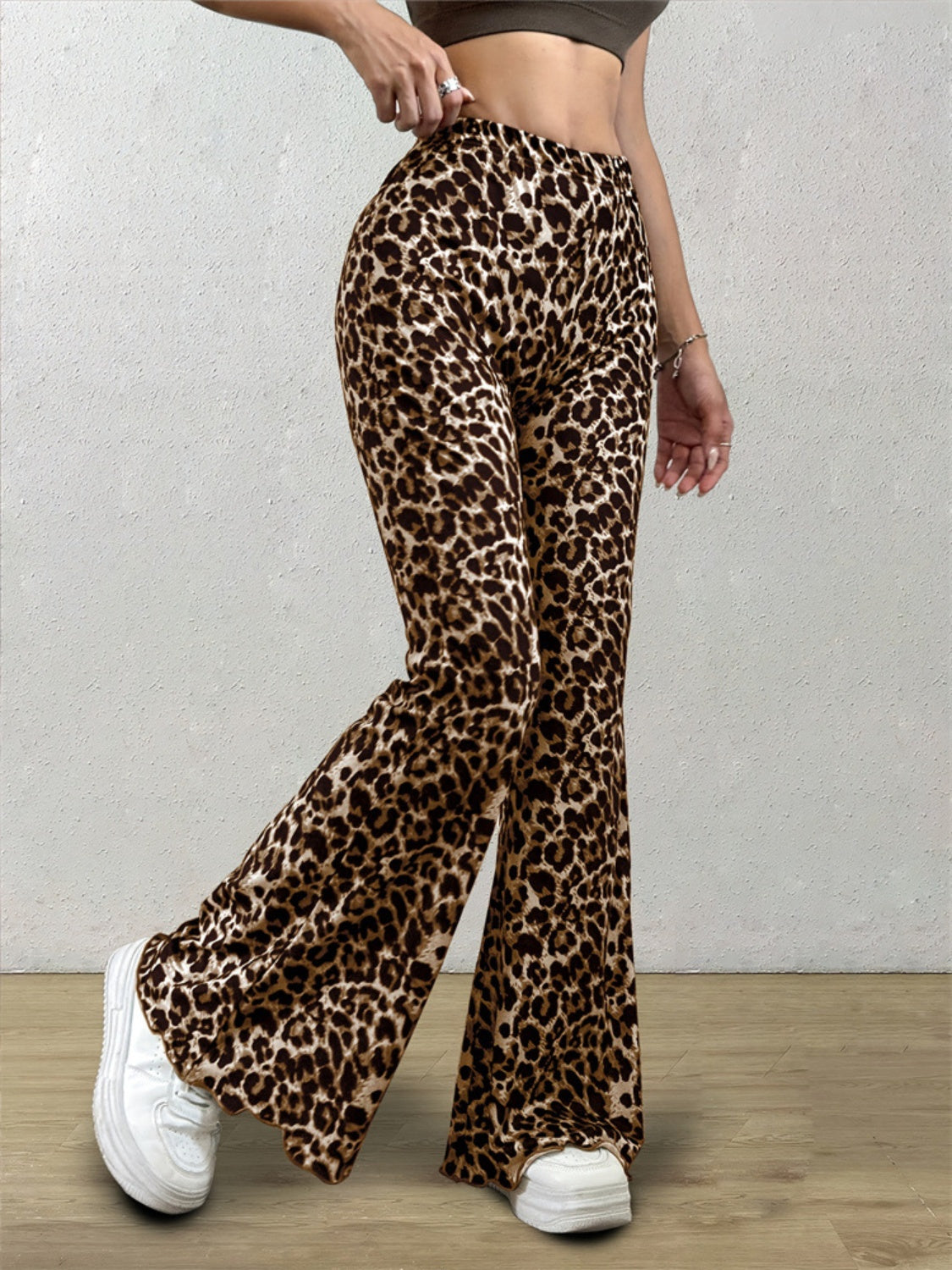 Leopard Flare Pants Flares