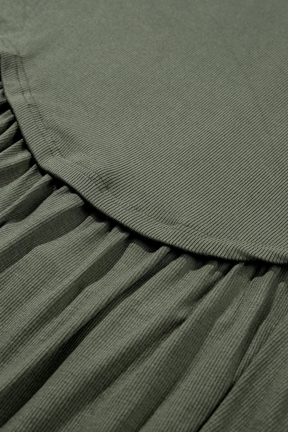 Plus Size Peplum Round Neck Long Sleeve Blouse 