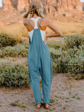 Double Take Full Size V-Neck Sleeveless Jumpsuit with Pockets 