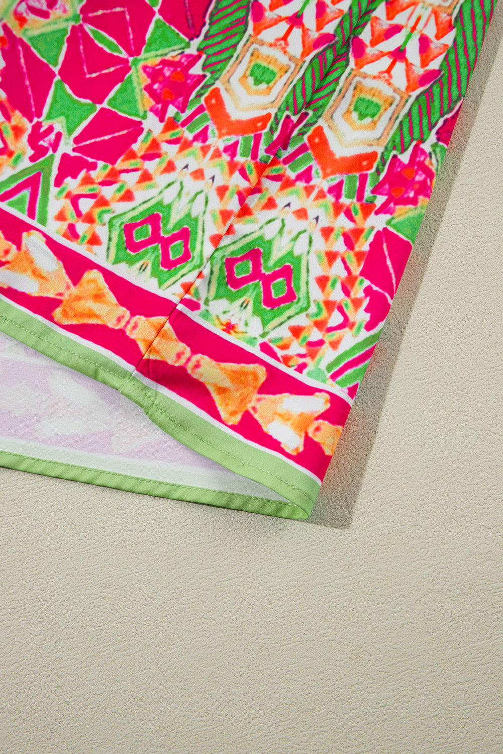 Plus Size Printed Round Neck Half Sleeve Blouse 