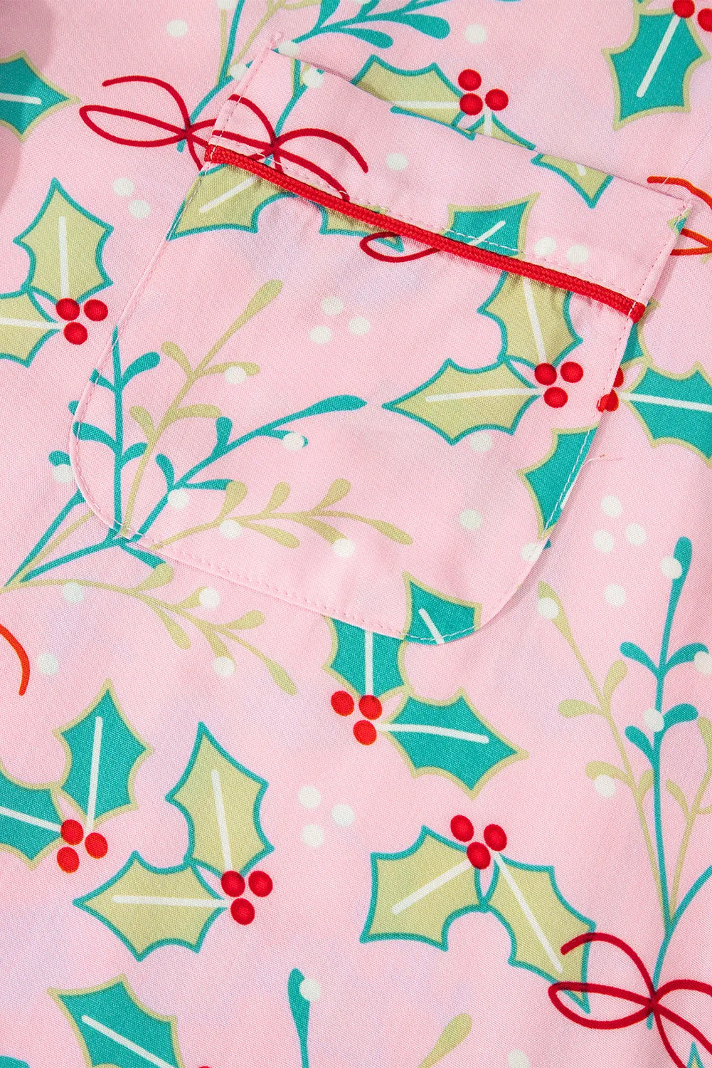 Printed Collared Neck Long Sleeve Top and Pants Lounge Set Lingerie & Nightwear