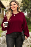 Plus Size Round Neck Dropped Shoulder T-Shirt 
