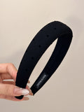 Polka Dot Polyester Wide Headband 
