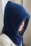 Drawstring Solid Color Thermal Knit Hat 