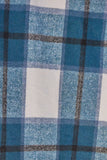 Double Take Full Size Plaid Button Up Lapel Collar Coat 