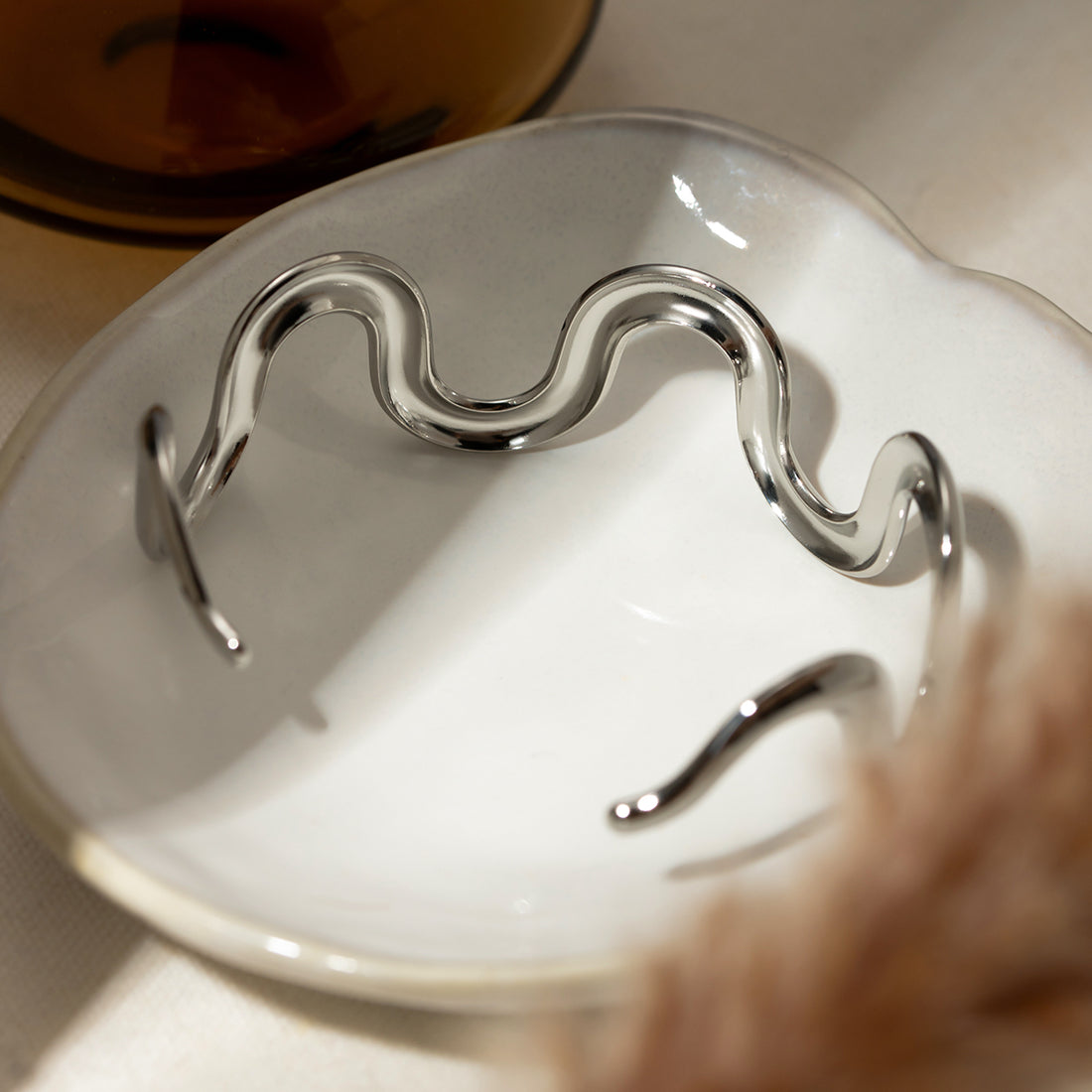 Stainless Steel Wave Shape Bracelet 