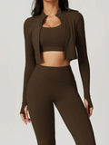 Bra Outerwear and Leggings 3-Piece Active Set Two Piece Dresses