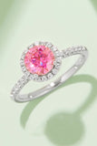 1 Carat Moissanite 925 Sterling Silver Halo Ring 
