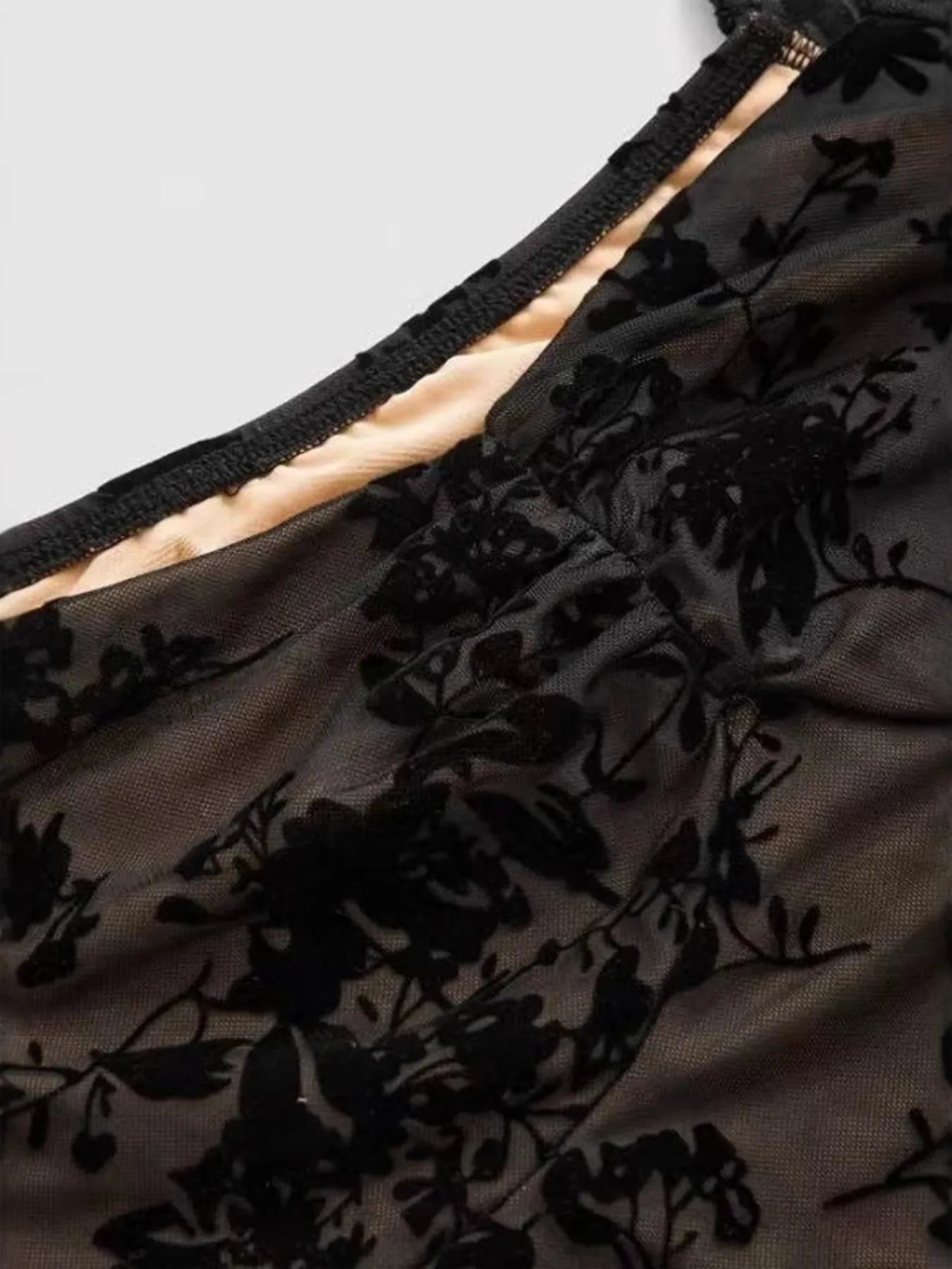 Lace Flare Sleeve Mini Dress 