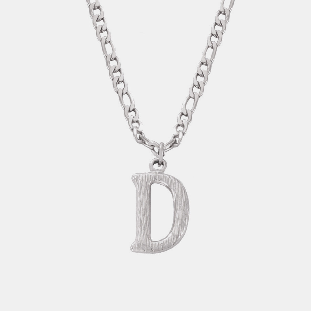 Titanium Steel Letter Pendant Necklace 