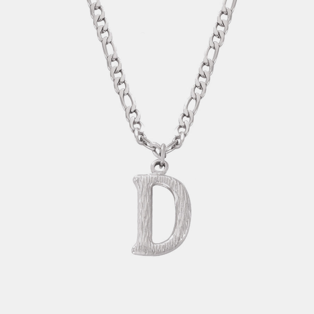 Titanium Steel Letter Pendant Necklace 