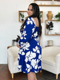 Double Take Full Size Floral Ruffle Hem Smocked Dress with Pockets 