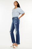 Kancan High Rise Distressed Slim Straight Jeans 
