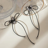Stainless Steel Wax Rope Heart Earrings 
