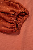 Swiss Dot Mock Neck Balloon Sleeve Blouse 
