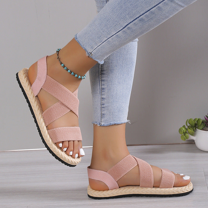 Open Toe Flats Sandals 