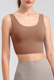 Scoop Neck Wide Strap Active Tank 